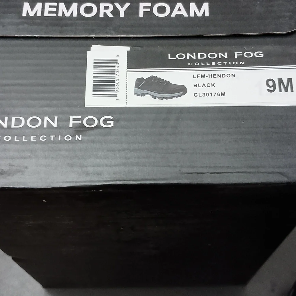 London Fog Hendon Men's Waterproof Black Athletic Shoes With Memory Foam